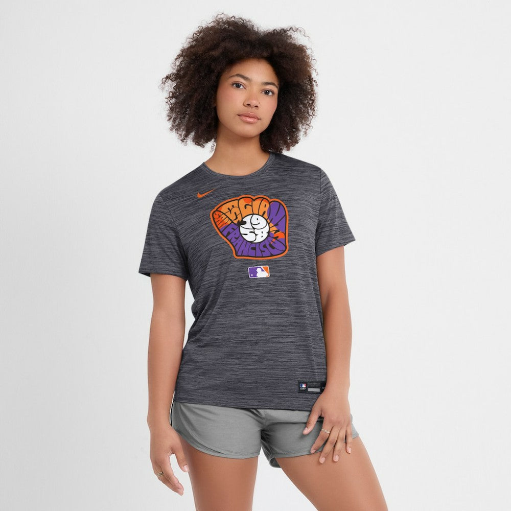 San Francisco Giants Women's 2025 City Connect Authentic Collection Velocity Dri-FIT T-Shirt Black | Nike