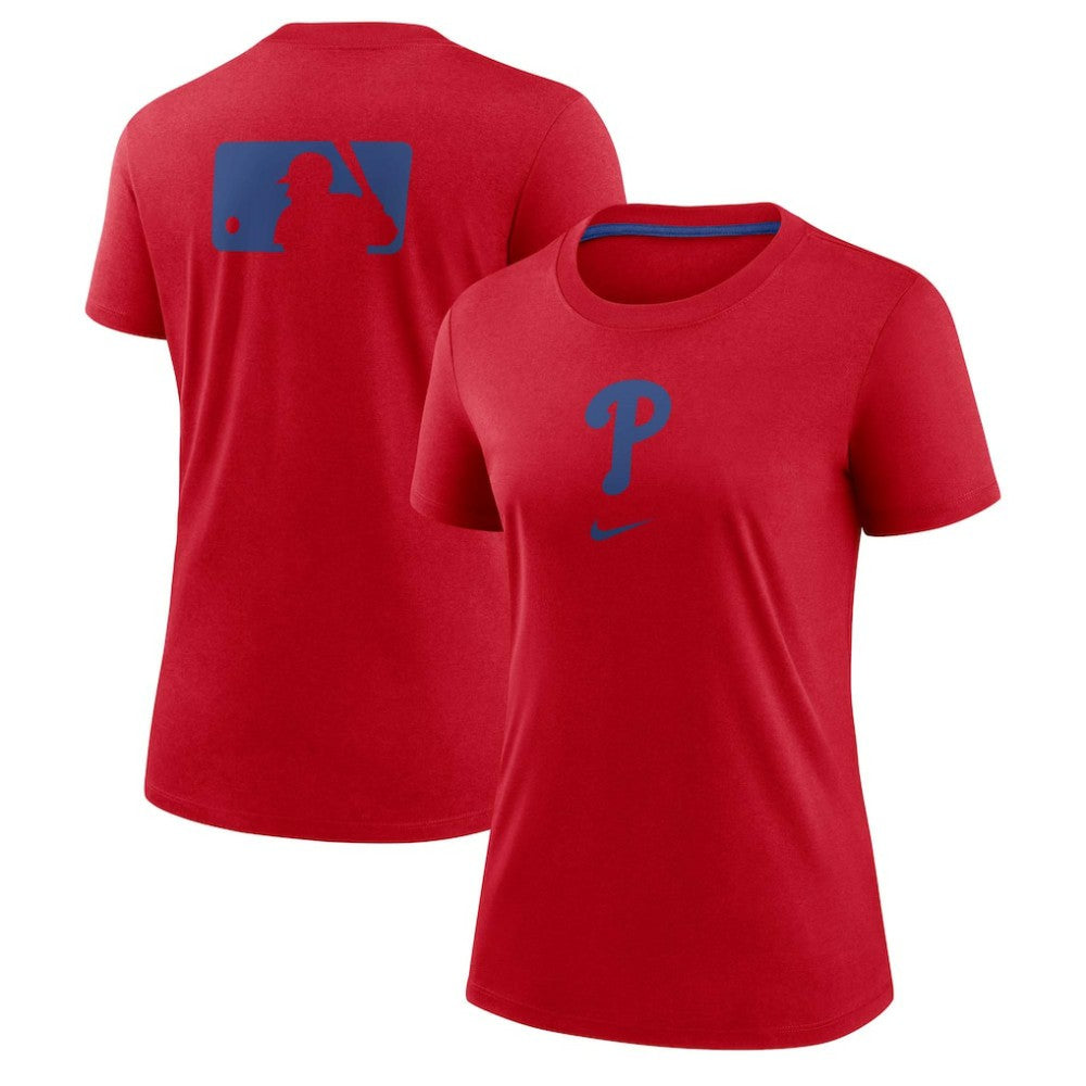 Philadelphia Phillies Women's Authentic Collection Early Work Tri-Blend T-Shirt Red | Nike