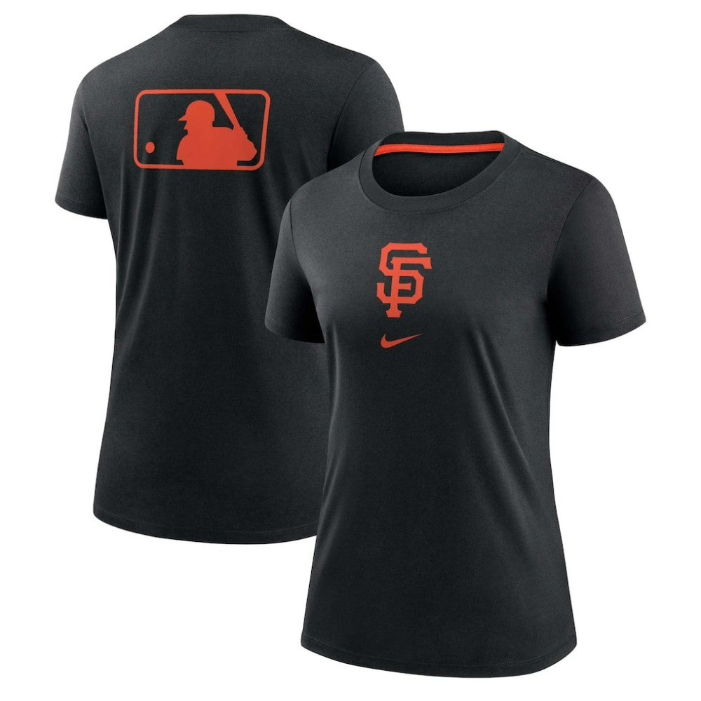 San Francisco Giants Women's Authentic Collection Early Work Tri-Blend T-Shirt Black | Nike