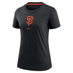 San Francisco Giants Women's Authentic Collection Early Work Tri-Blend T-Shirt Black | Nike