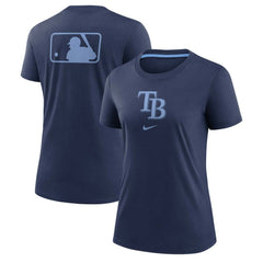 Tampa Bay Rays Women's Authentic Collection Early Work Tri-Blend T-Shirt Navy | Nike