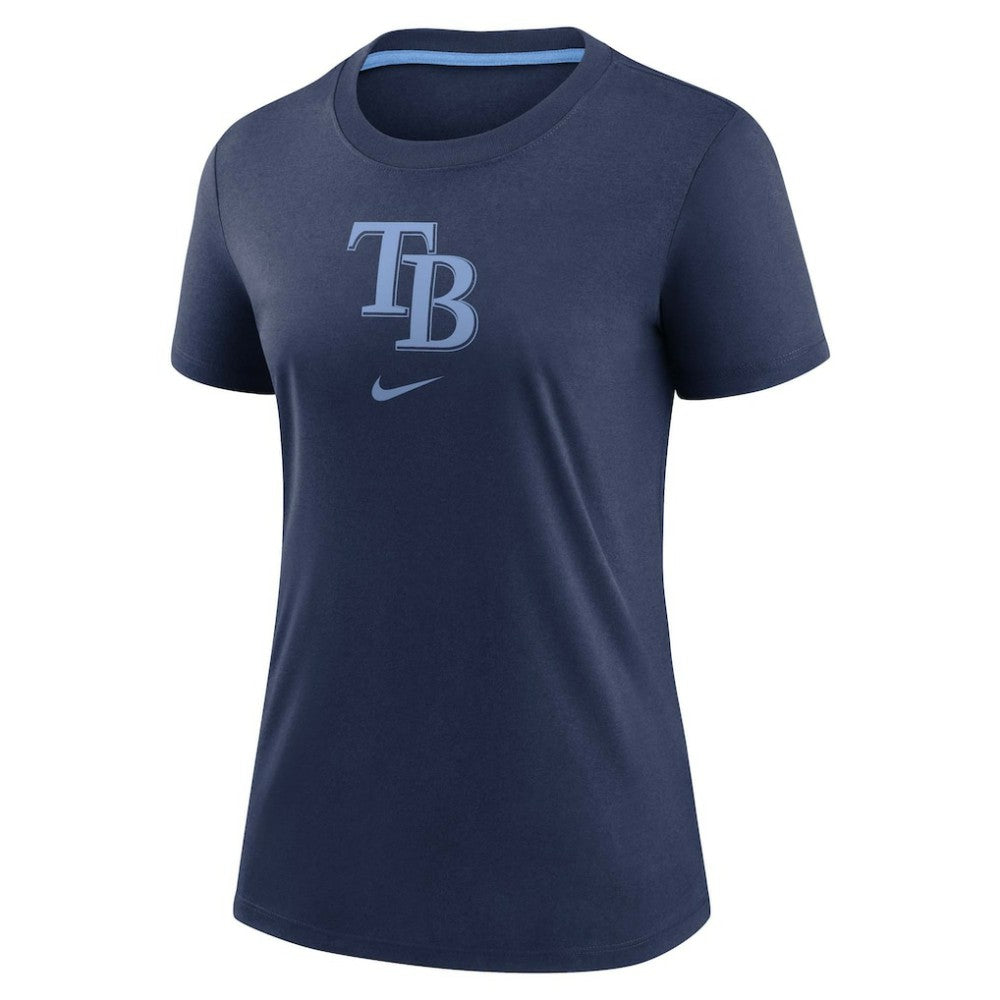 Tampa Bay Rays Women's Authentic Collection Early Work Tri-Blend T-Shirt Navy | Nike