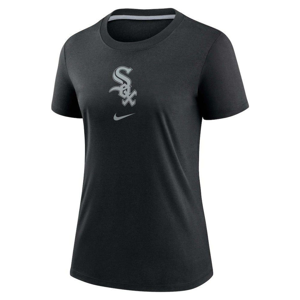 Chicago White Sox Women's Authentic Collection Early Work Tri-Blend T-Shirt Black | Nike