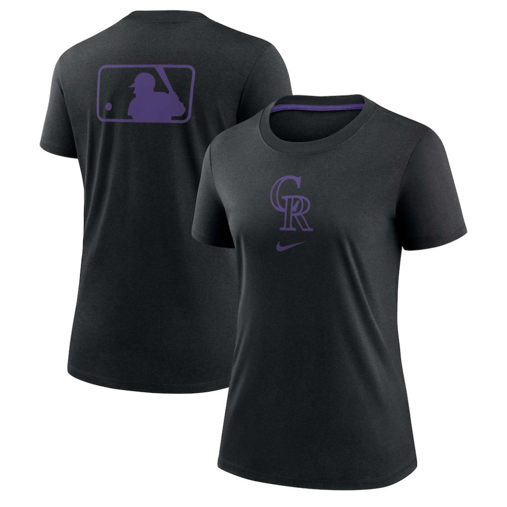 Colorado Rockies Women's Authentic Collection Early Work Tri-Blend T-Shirt Black | Nike
