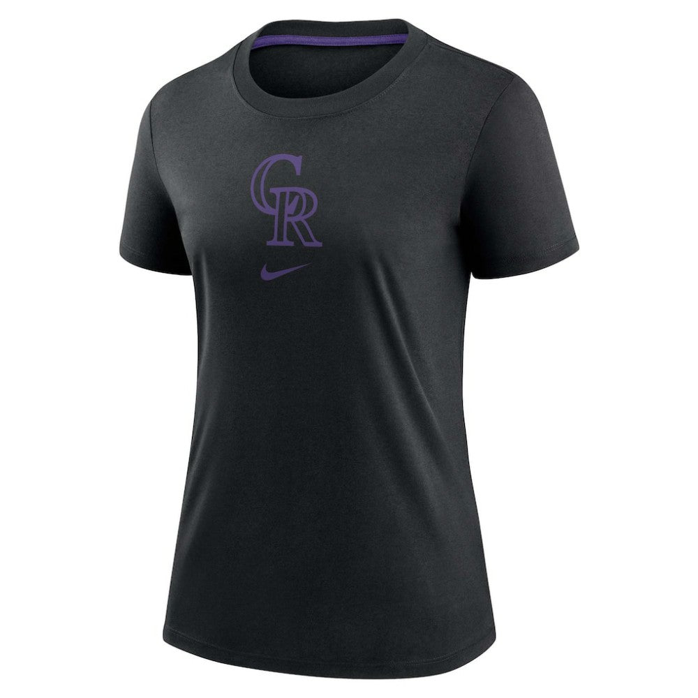 Colorado Rockies Women's Authentic Collection Early Work Tri-Blend T-Shirt Black | Nike