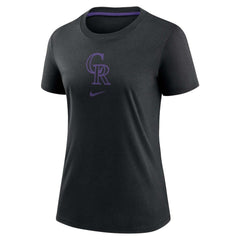 Colorado Rockies Women's Authentic Collection Early Work Tri-Blend T-Shirt Black | Nike