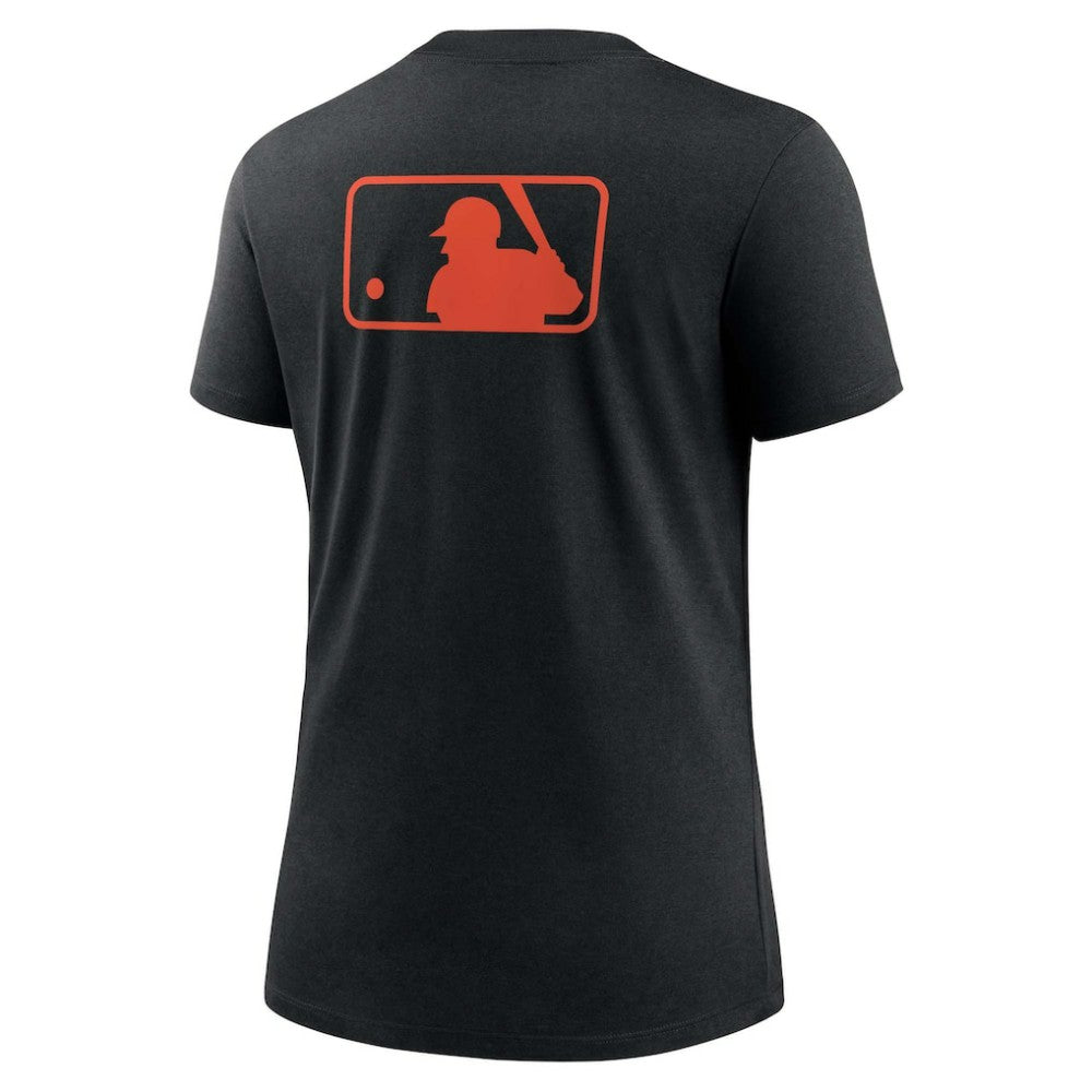 Baltimore Orioles Women's Authentic Collection Early Work Tri-Blend T-Shirt Black | Nike