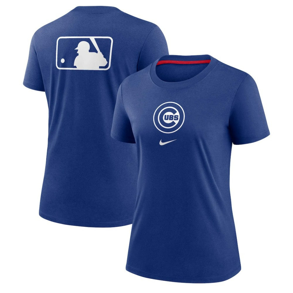 Chicago Cubs Women's Authentic Collection Early Work Tri-Blend T-Shirt Royal | Nike
