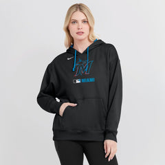 Miami Marlins Women's Authentic Collection Therma-FIT Hoodie Black | Nike