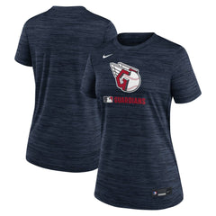 Cleveland Guardians Women's Authentic Collection Velocity Dri-FIT T-Shirt Navy | Nike