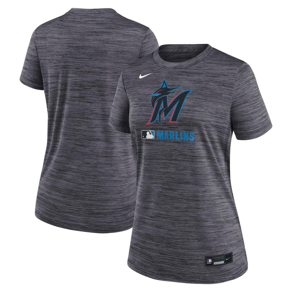 Miami Marlins Women's Authentic Collection Velocity Dri-FIT T-Shirt Black | Nike