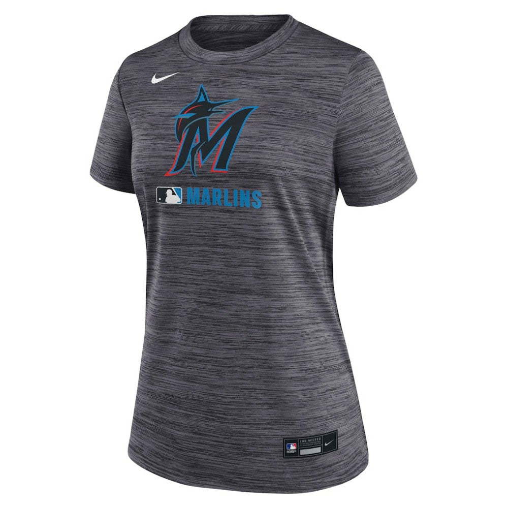 Miami Marlins Women's Authentic Collection Velocity Dri-FIT T-Shirt Black | Nike