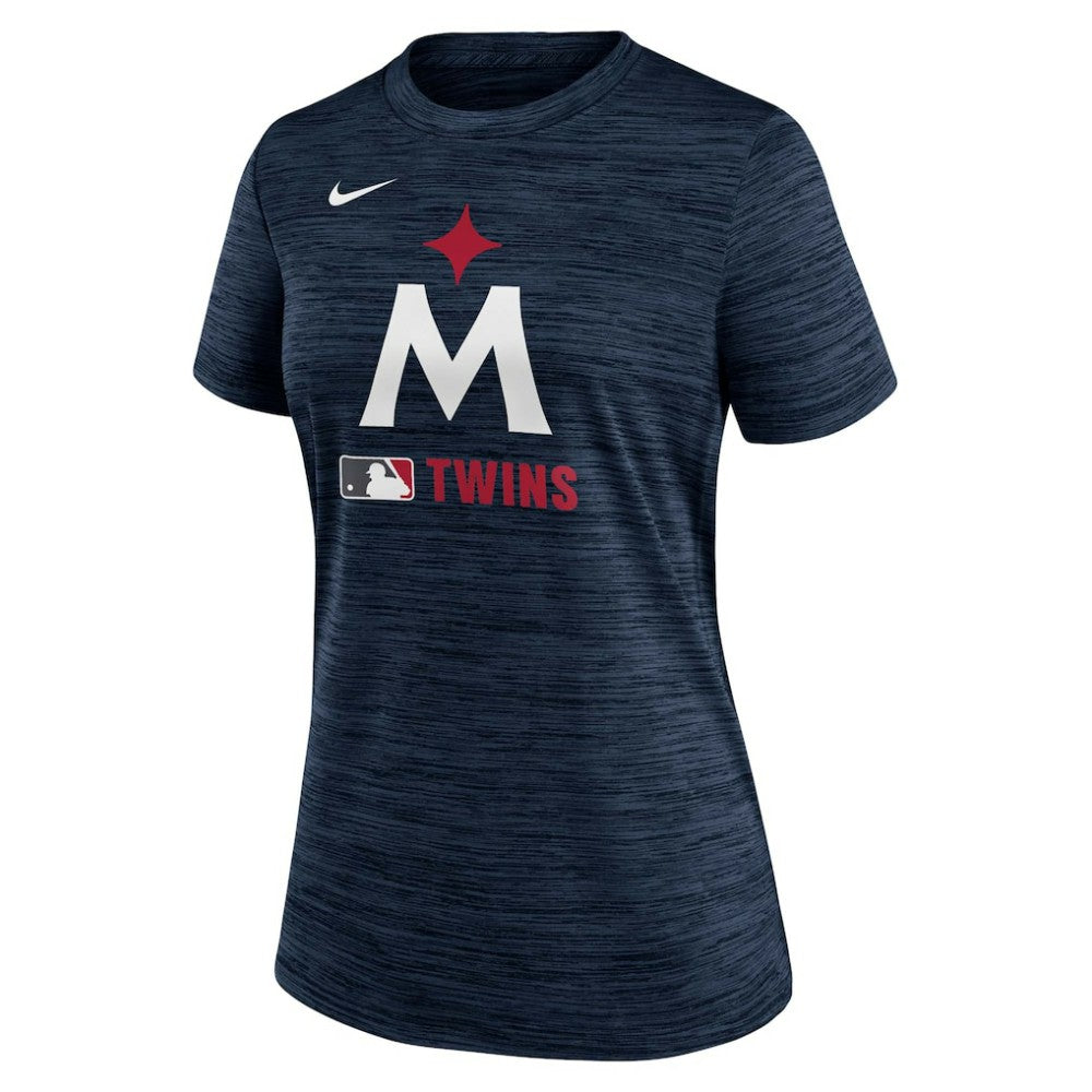 Minnesota Twins Women's Authentic Collection Alternate Logo Velocity Dri-FIT  T-Shirt Navy | Nike