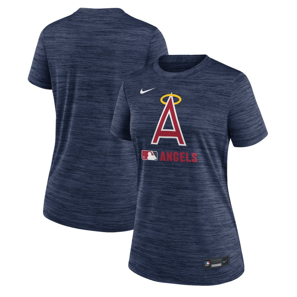 Los Angeles Angels Women's Authentic Collection Alternate Logo Velocity Dri-FIT  T-Shirt Navy | Nike
