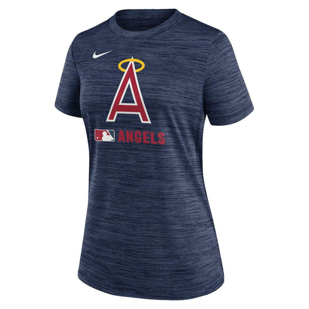 Los Angeles Angels Women's Authentic Collection Alternate Logo Velocity Dri-FIT  T-Shirt Navy | Nike