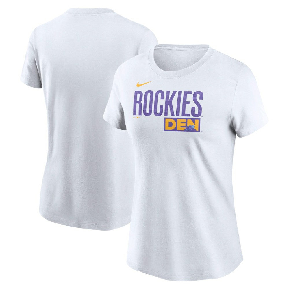 Colorado Rockies Women's 2025 City Connect Wordmark T-Shirt White | Nike