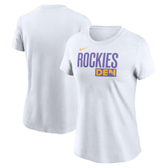 Colorado Rockies Women's 2025 City Connect Wordmark T-Shirt White | Nike