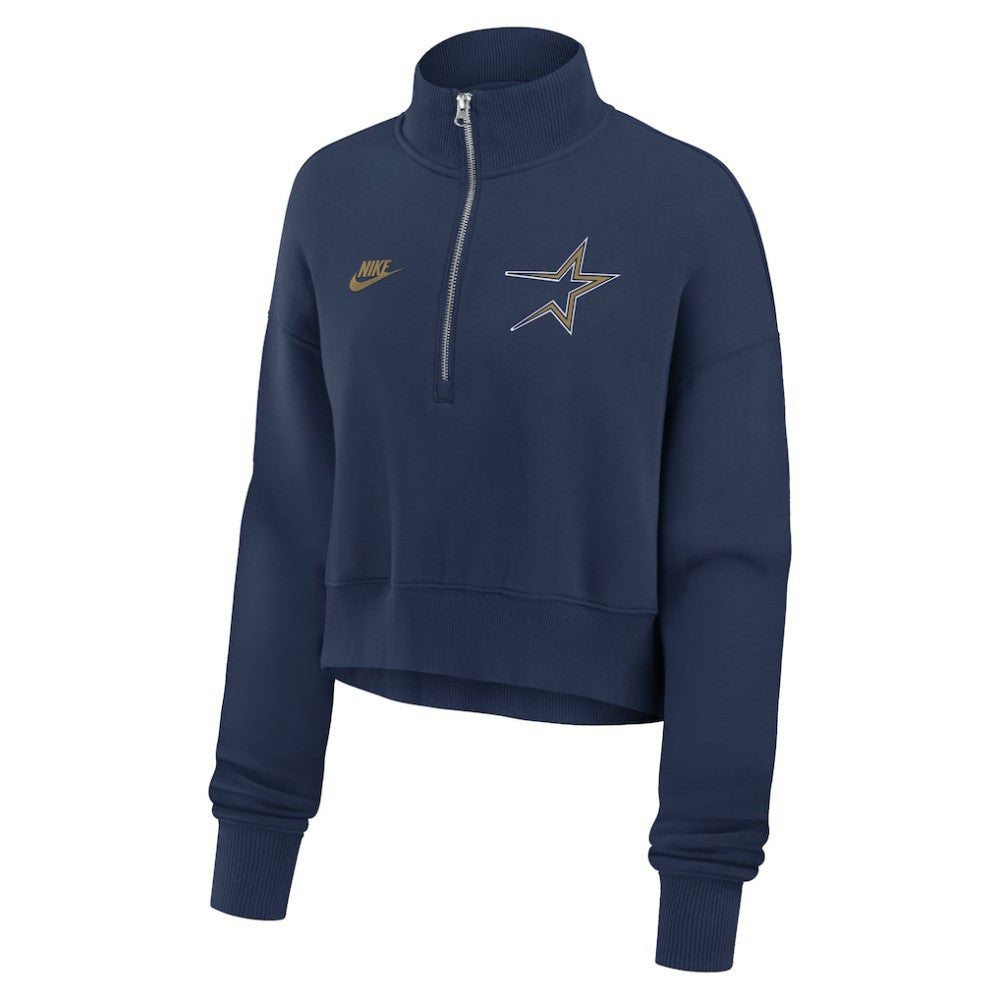 Houston Astros Women's Cooperstown Collection Phoenix Fleece Half-Zip Sweatshirt Navy | Nike