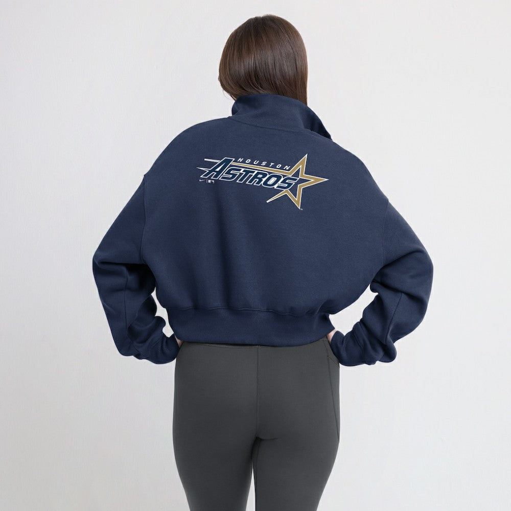Houston Astros Women's Cooperstown Collection Phoenix Fleece Half-Zip Sweatshirt Navy | Nike