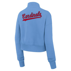 St. Louis Cardinals Women's Cooperstown Collection Phoenix Fleece Half-Zip Sweatshirt Light Blue | Nike