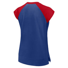 Atlanta Braves Women's Cooperstown Collection Raglan Dri-FIT T-Shirt Navy/Red | Nike