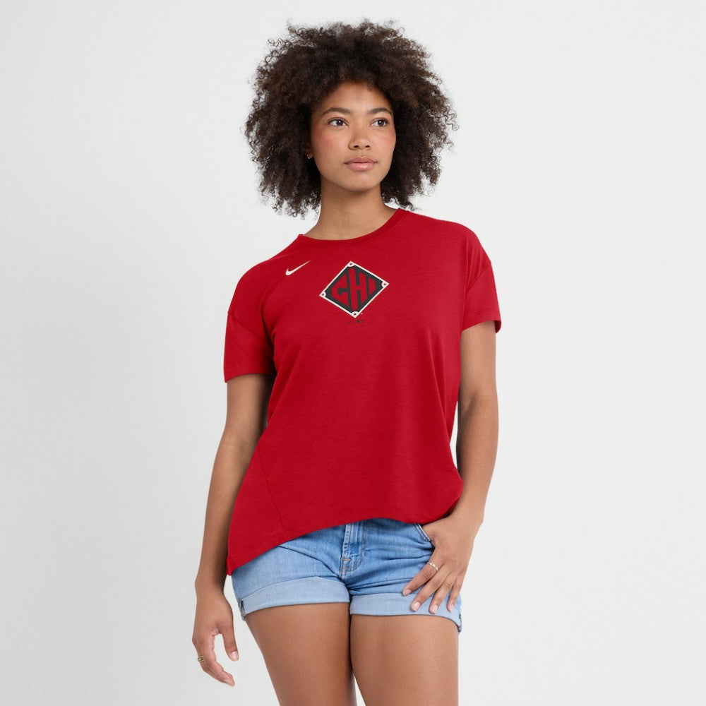 Chicago White Sox Women's 2025 City Connect Flowy Fashion Tri-Blend Dri-FIT T-Shirt Red | Nike