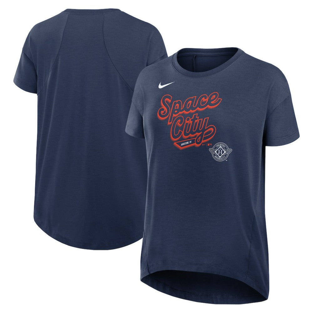 Houston Astros Women's 2025 City Connect Flowy Fashion Tri-Blend Dri-FIT T-Shirt Navy | Nike