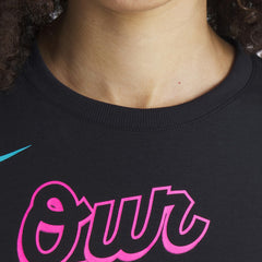 Miami Marlins Women's 2025 City Connect Flowy Fashion Tri-Blend Dri-FIT T-Shirt Black | Nike