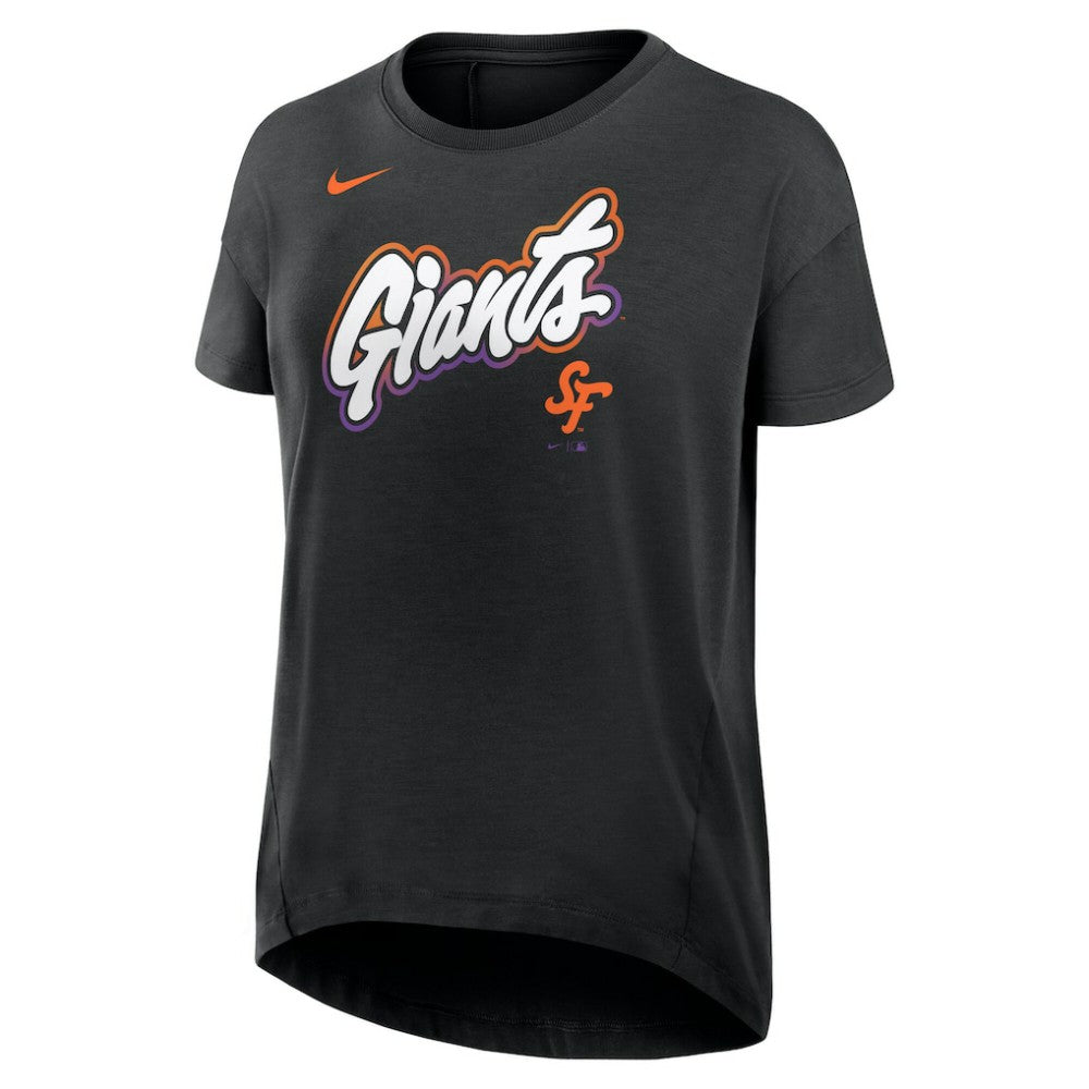 San Francisco Giants Women's 2025 City Connect Flowy Fashion Tri-Blend Dri-FIT T-Shirt Black | Nike