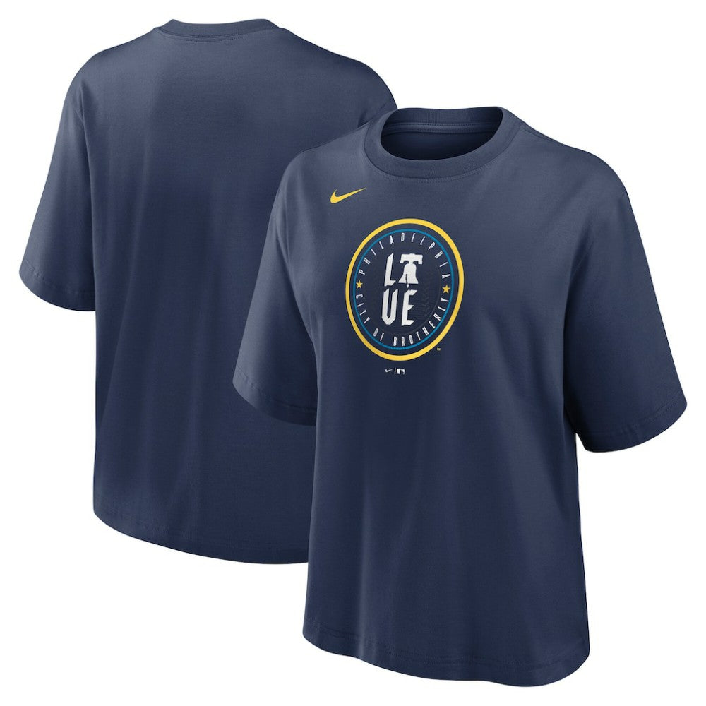 Philadelphia Phillies Women's City Connect Logo Boxy T-Shirt Navy | Nike