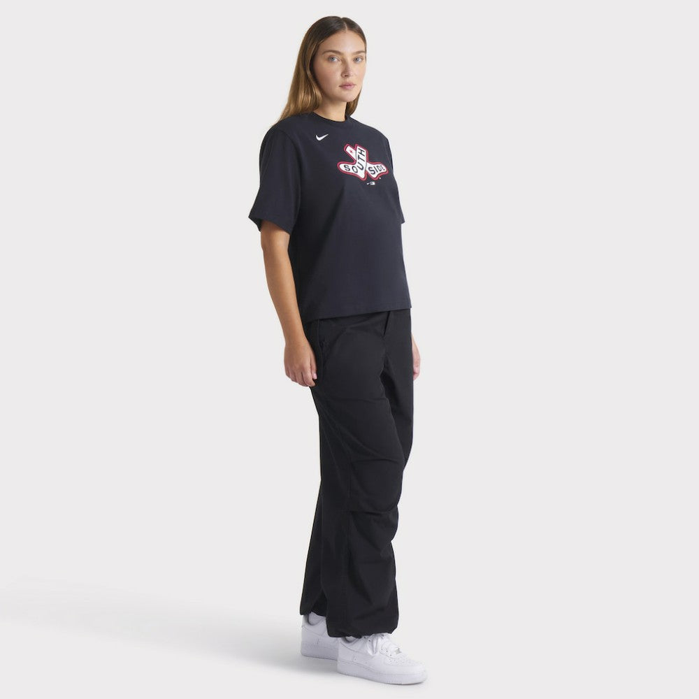 Chicago White Sox Women's 2025 City Connect Logo Boxy T-Shirt Black | Nike