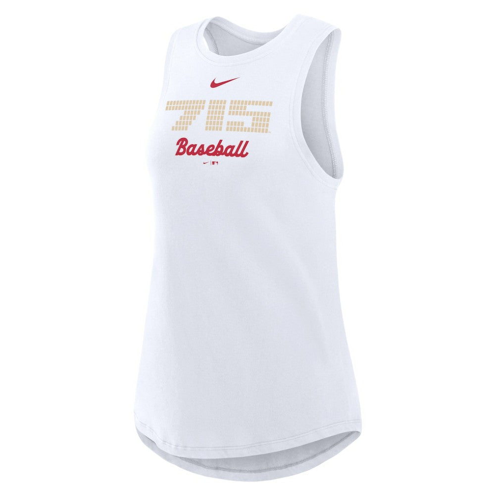 Atlanta Braves Women's City Connect Tricode High Neck Dri-FIT Tank Top White | Nike