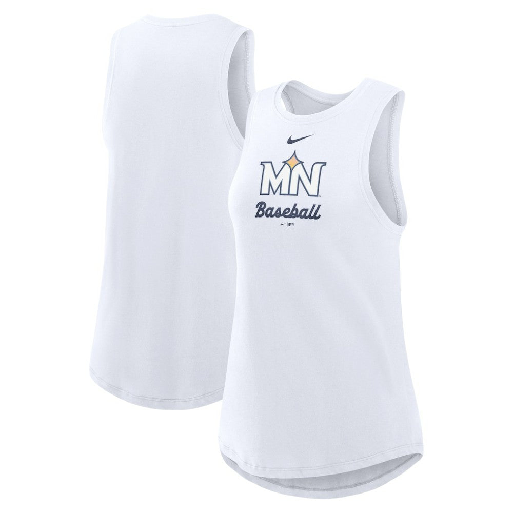 Minnesota Twins Women's City Connect Tricode High Neck Dri-FIT Tank Top White | Nike
