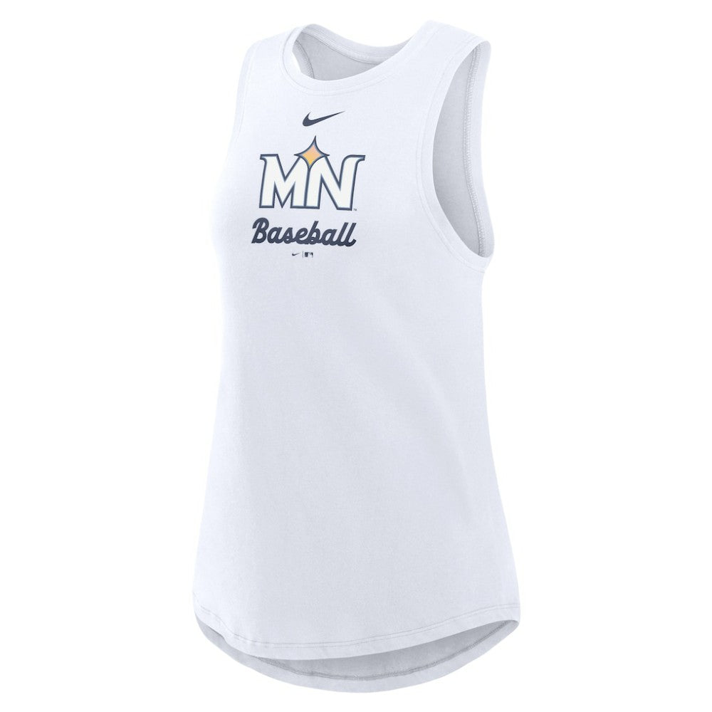 Minnesota Twins Women's City Connect Tricode High Neck Dri-FIT Tank Top White | Nike