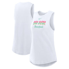 San Diego Padres Women's City Connect Tricode High Neck Dri-FIT Tank Top White | Nike