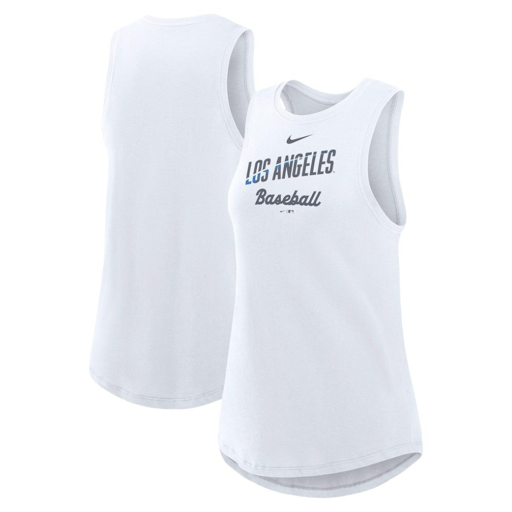 Los Angeles Dodgers Women's City Connect Tricode High Neck Dri-FIT Tank Top White | Nike