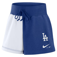 Los Angeles Dodgers Women's Color-Block Phoenix Fleece Lounge Shorts Royal/White | Nike