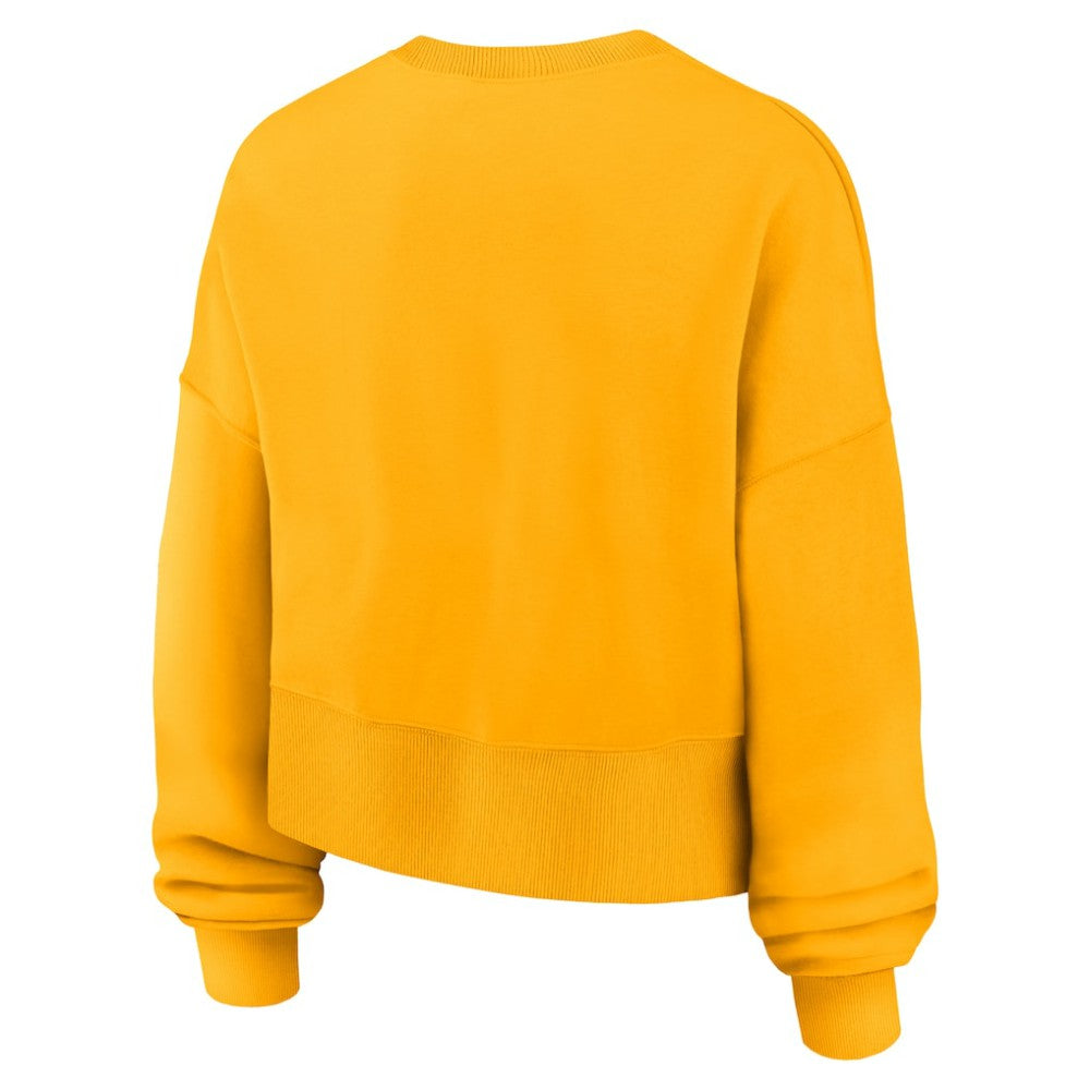 San Diego Padres Women's Oversized High Hip Pullover Sweatshirt Gold | Nike