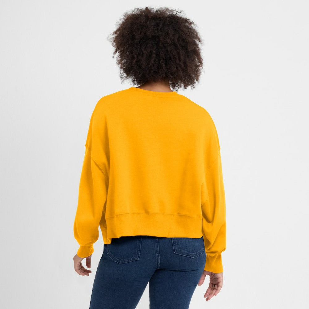 San Diego Padres Women's Oversized High Hip Pullover Sweatshirt Gold | Nike