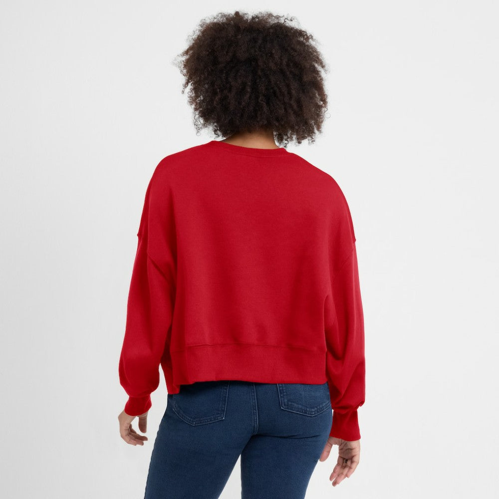 Texas Rangers Women's Oversized High Hip Pullover Sweatshirt Red | Nike
