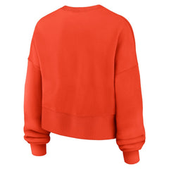 Houston Astros Women's Oversized High Hip Pullover Sweatshirt Orange | Nike