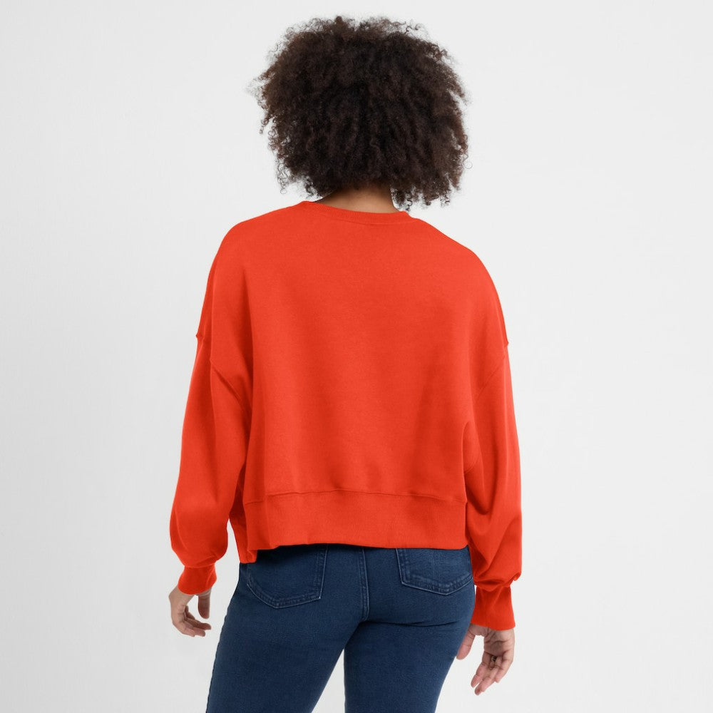 Houston Astros Women's Oversized High Hip Pullover Sweatshirt Orange | Nike