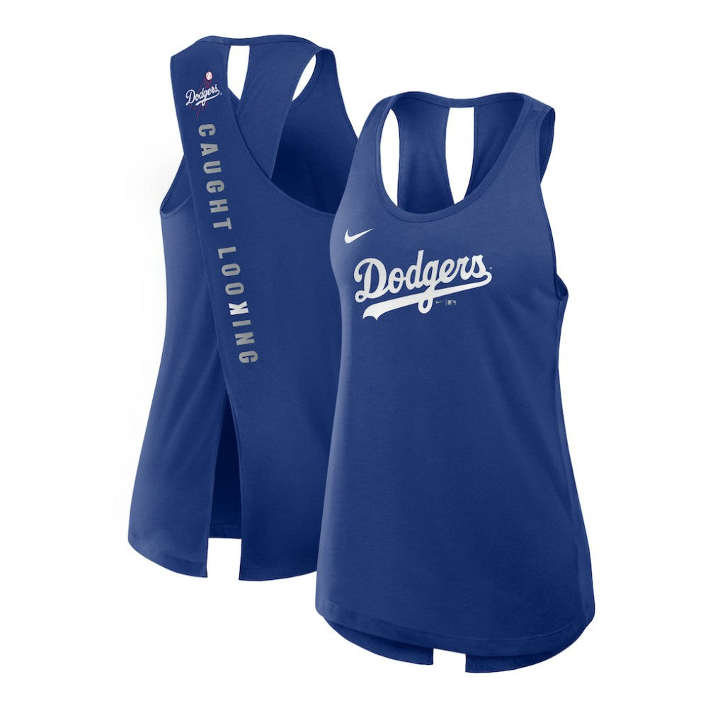 Los Angeles Dodgers Open-Back Crisscross Dri-FIT Tank Top Royal | Nike