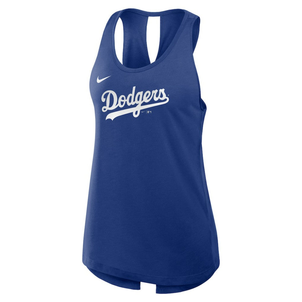 Los Angeles Dodgers Open-Back Crisscross Dri-FIT Tank Top Royal | Nike