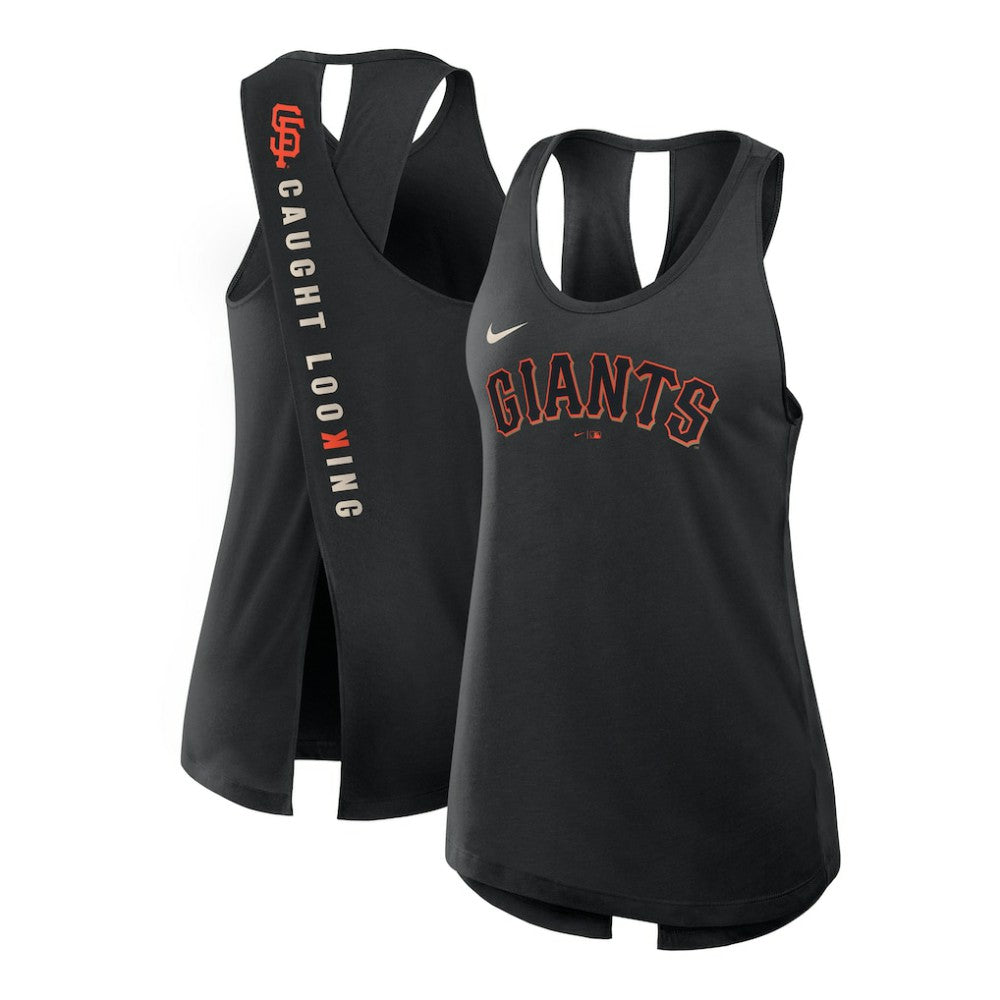 San Francisco Giants Open-Back Crisscross Dri-FIT Tank Top Black | Nike