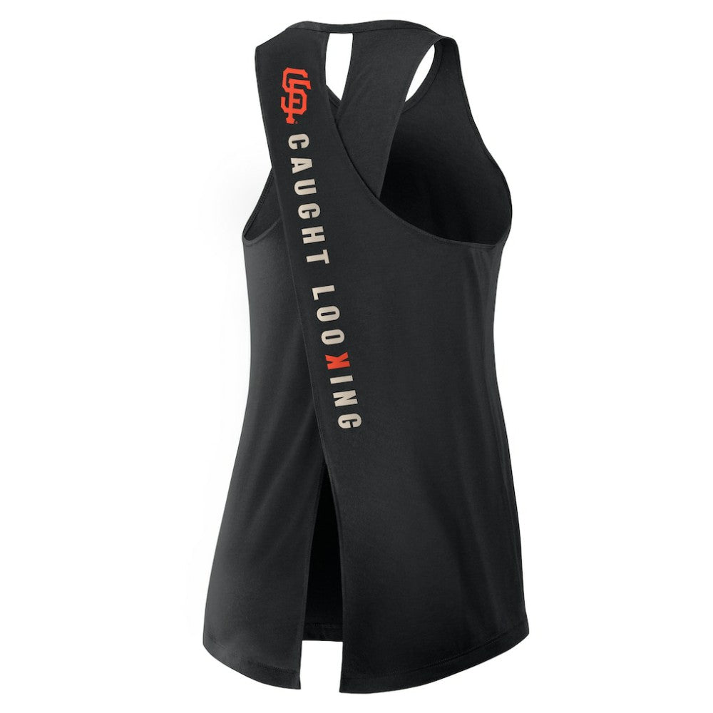 San Francisco Giants Open-Back Crisscross Dri-FIT Tank Top Black | Nike