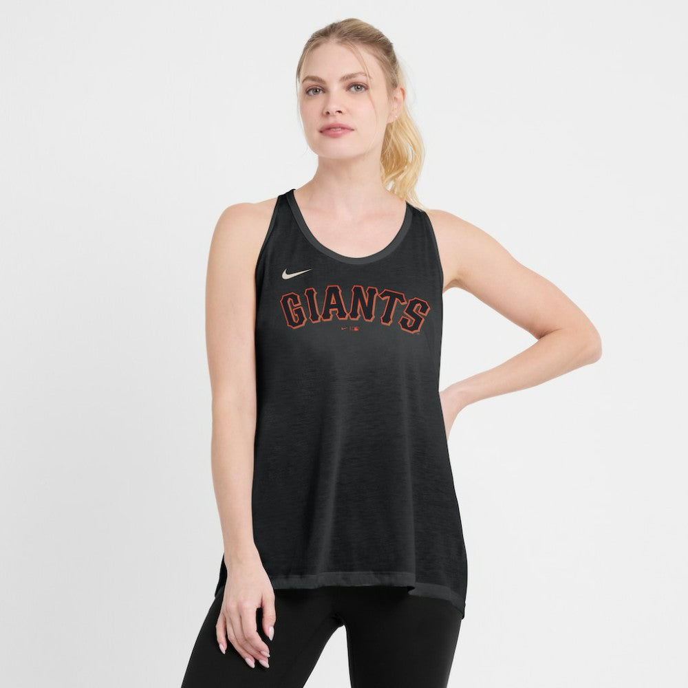 San Francisco Giants Open-Back Crisscross Dri-FIT Tank Top Black | Nike