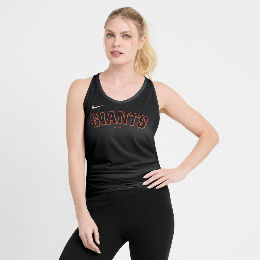 San Francisco Giants Open-Back Crisscross Dri-FIT Tank Top Black | Nike