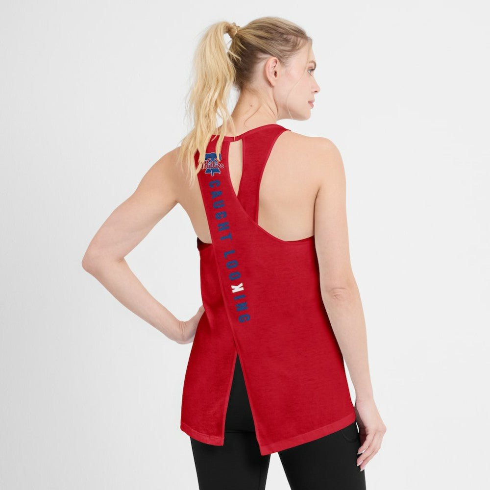 Philadelphia Phillies Open-Back Crisscross Dri-FIT Tank Top Red | Nike