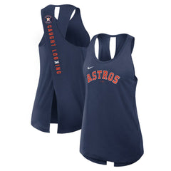 Houston Astros Open-Back Crisscross Dri-FIT Tank Top Navy | Nike
